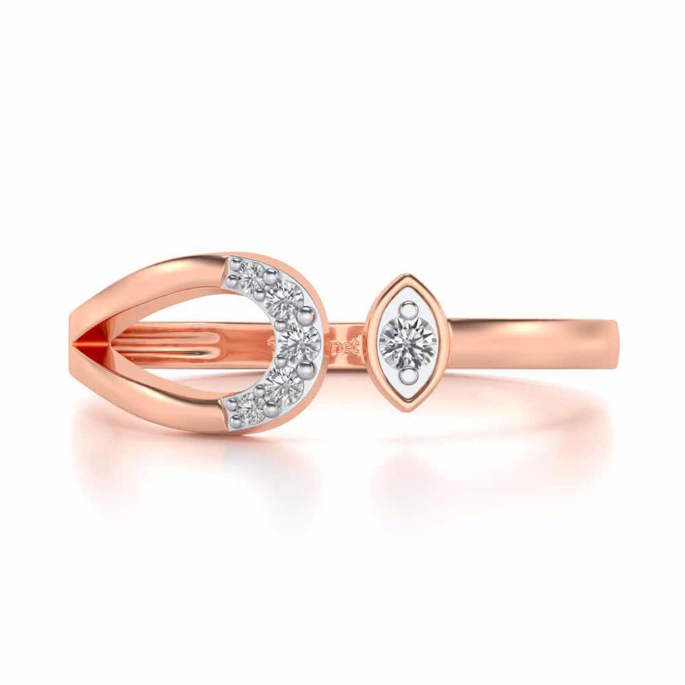 Ira Silver Ring - Rose Gold - Image 4