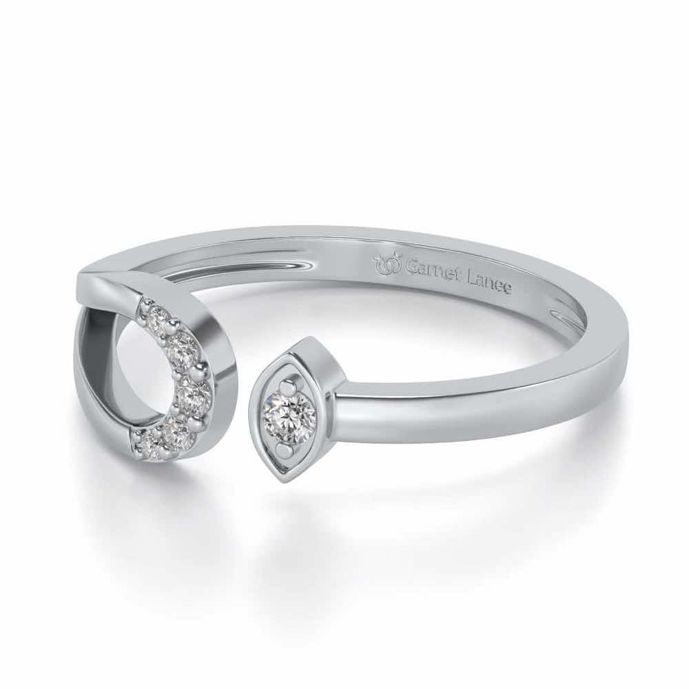 Ira Silver Ring - White Gold - Image 2