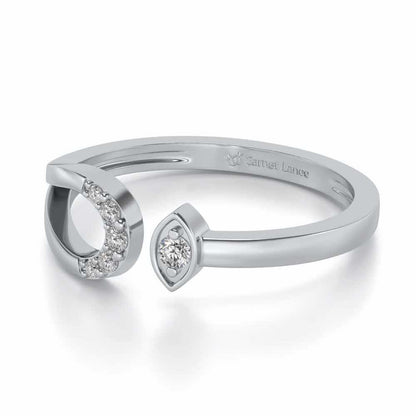 Ira Silver Ring - White Gold - Image 2