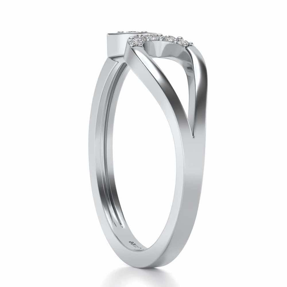Ira Silver Ring - White Gold - Image 3