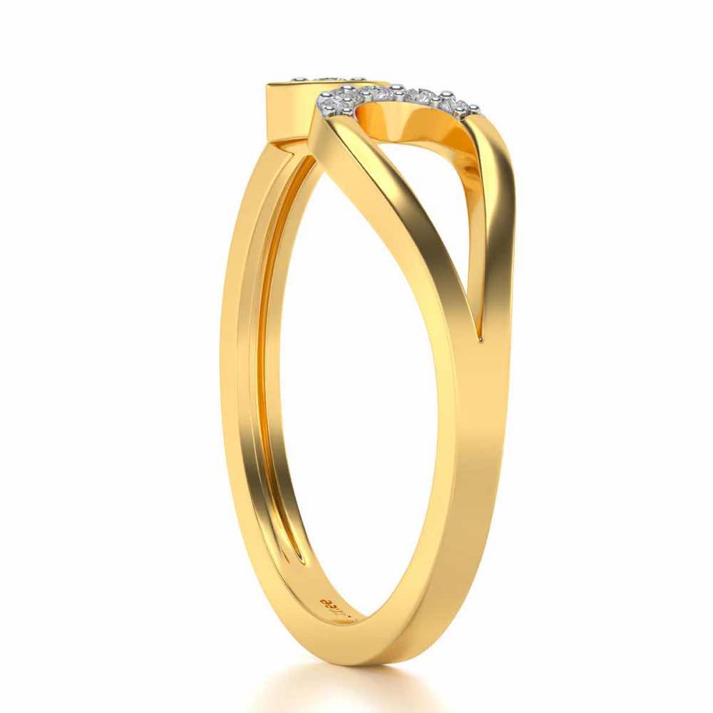 Ira Silver Ring - Yellow Gold - Image 3