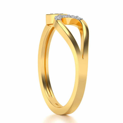 Ira Silver Ring - Yellow Gold - Image 3