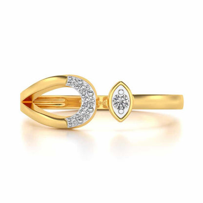 Ira Silver Ring - Yellow Gold - Image 4