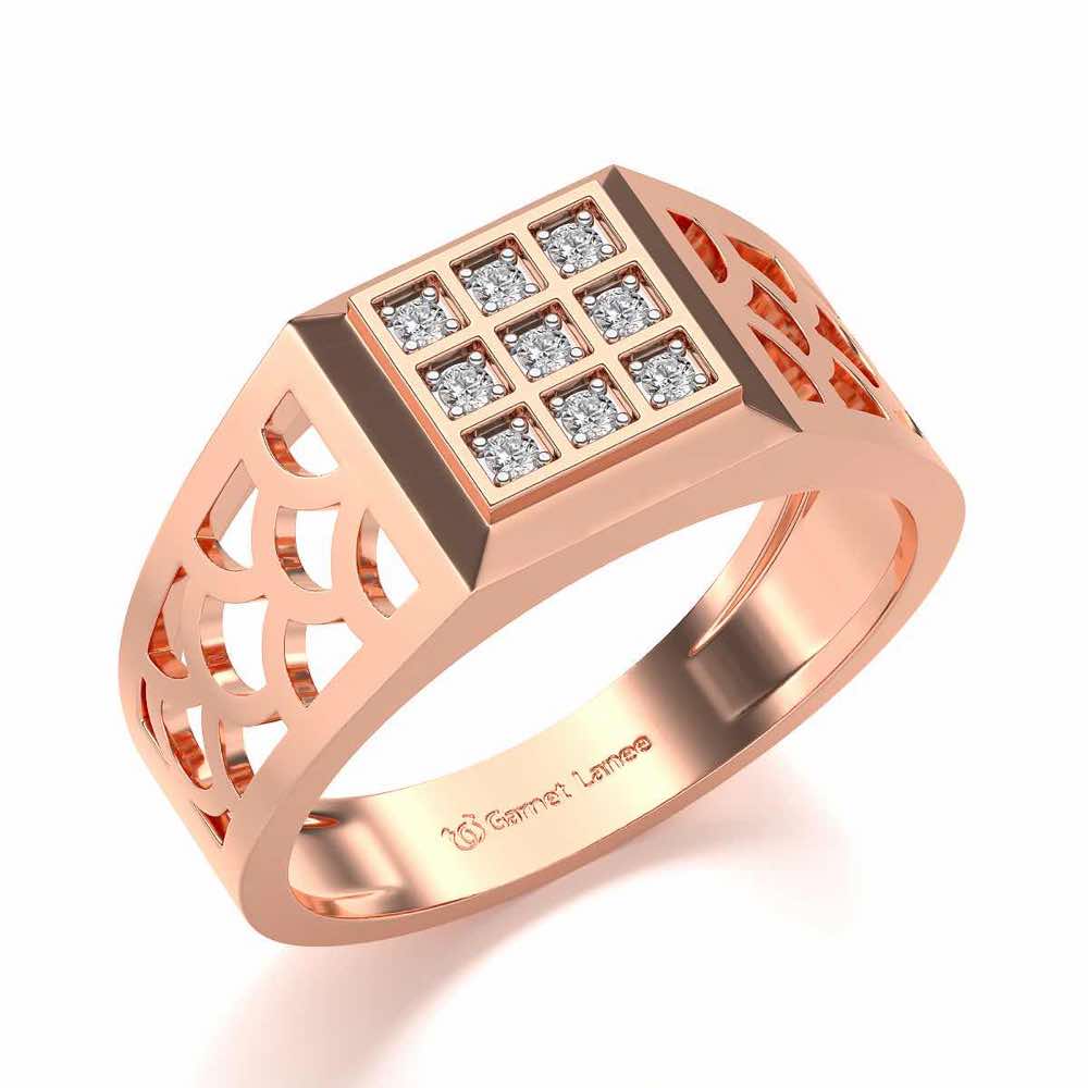 Iridescent Ring for Men - Rose Gold - Image 1