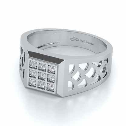 Iridescent Ring for Men - White Gold - Image 2