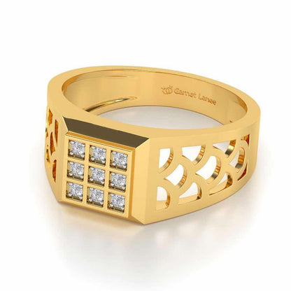 Iridescent Ring for Men - Yellow Gold - Image 2