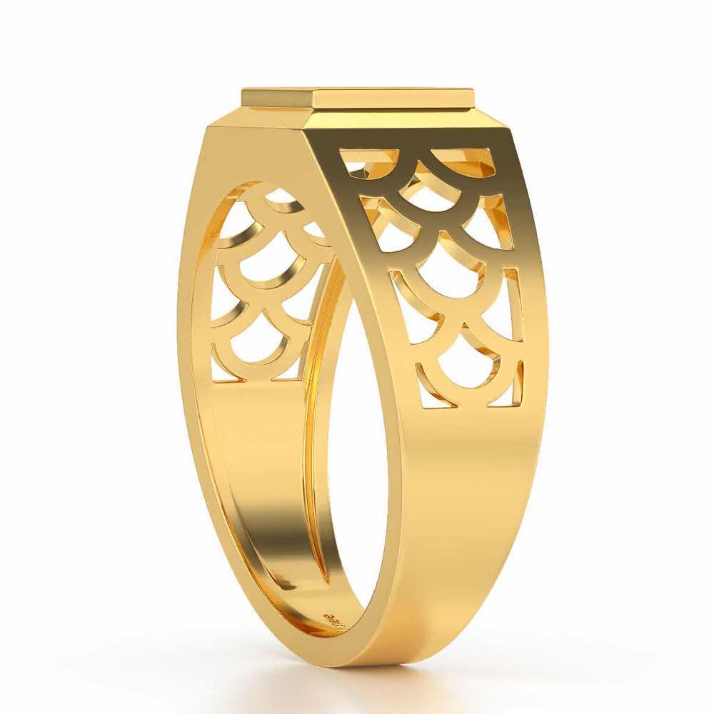 Iridescent Ring for Men - Yellow Gold - Image 3