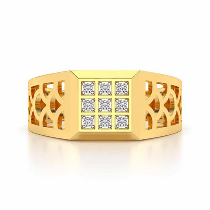 Iridescent Ring for Men - Yellow Gold - Image 4
