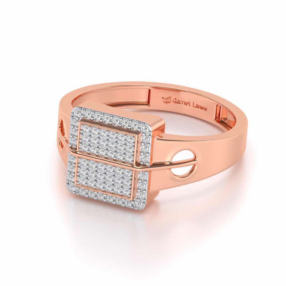 Irwin Silver Ring For Men - Rose Gold - Image 2