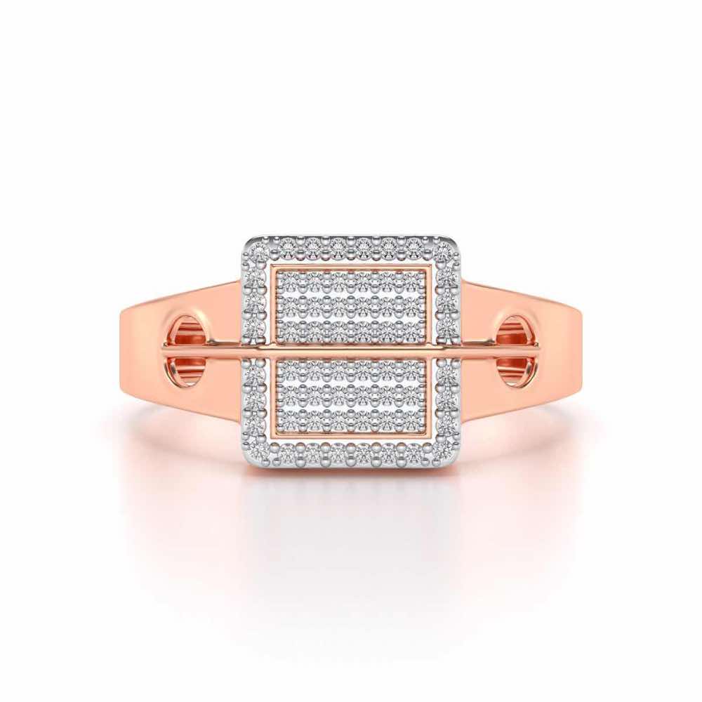 Irwin Silver Ring For Men - Rose Gold - Image 4
