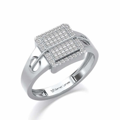 Irwin Silver Ring For Men - White Gold - Image 1