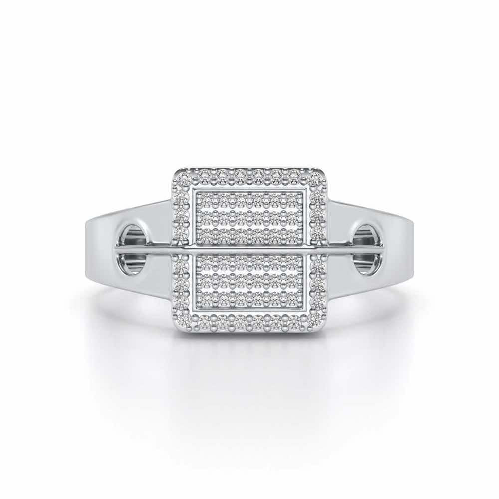 Irwin Silver Ring For Men - White Gold - Image 4