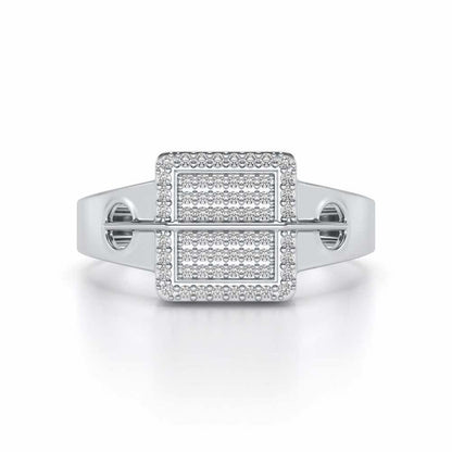 Irwin Silver Ring For Men - White Gold - Image 4
