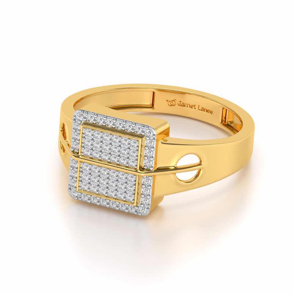 Irwin Silver Ring For Men - Yellow Gold - Image 2
