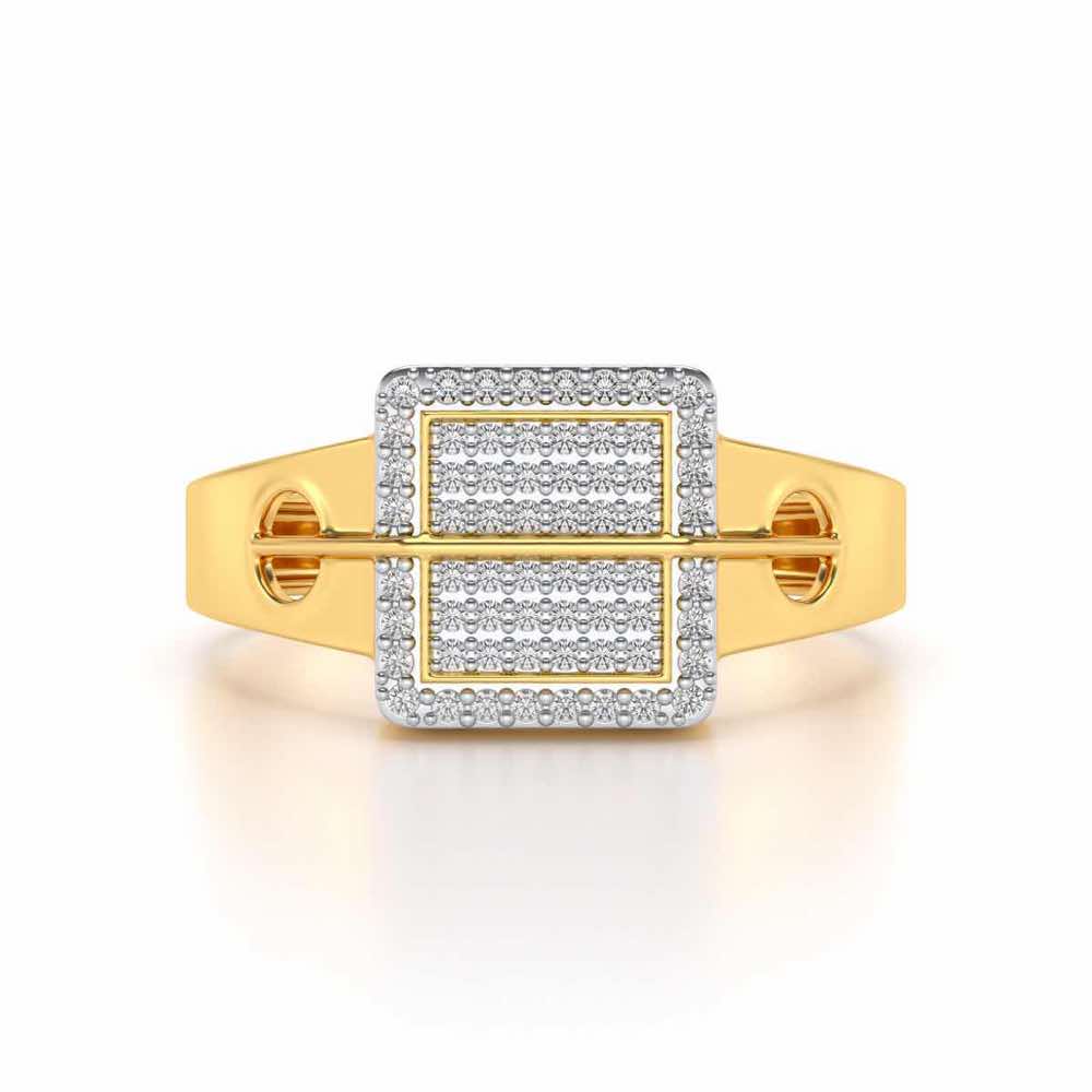Irwin Silver Ring For Men - Yellow Gold - Image 4