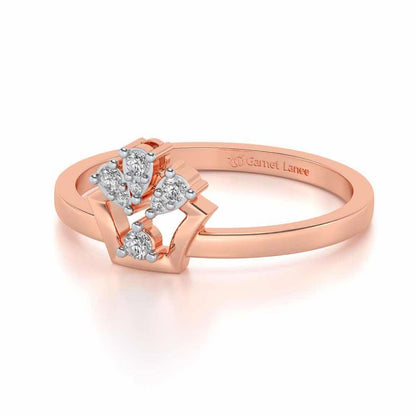Isha Silver Ring - Rose Gold - Image 2