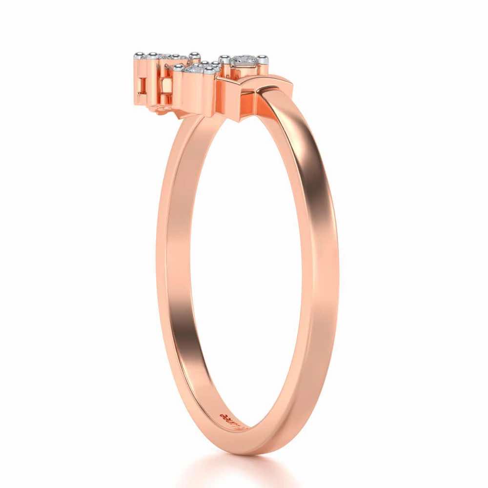 Isha Silver Ring - Rose Gold - Image 3