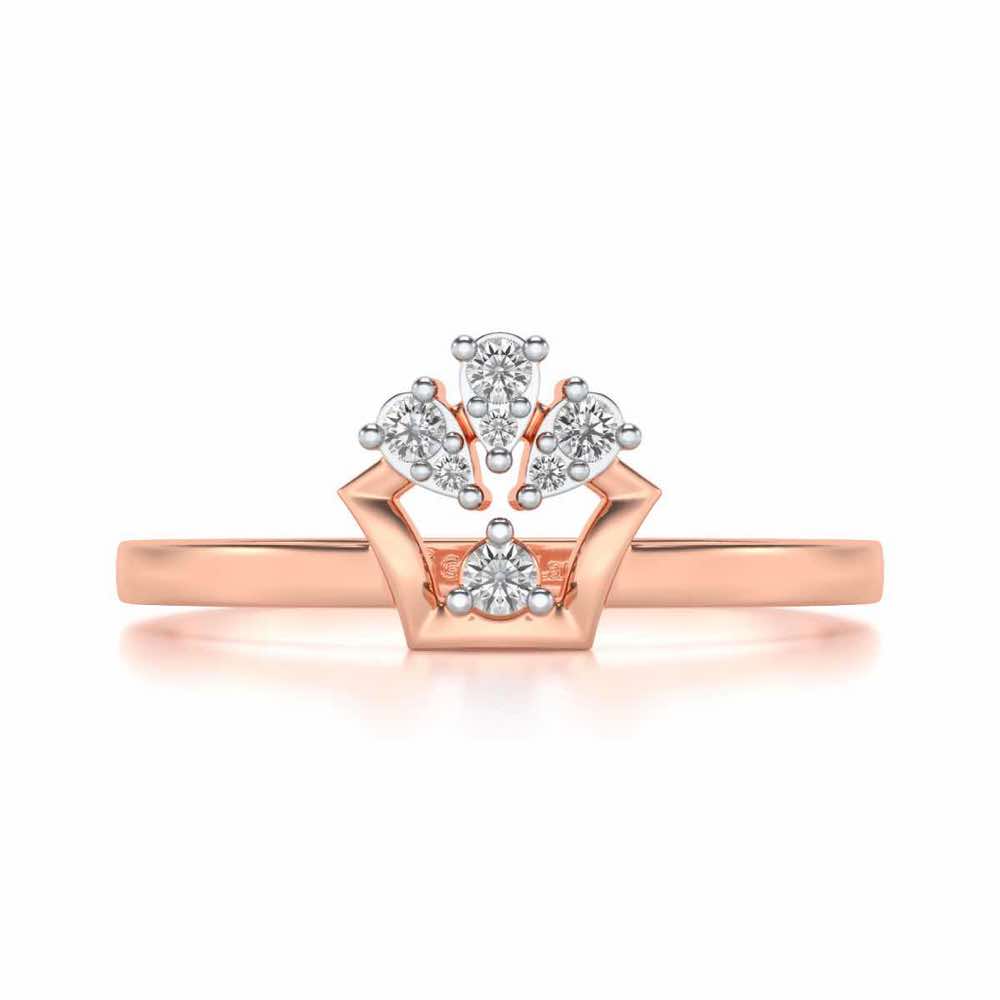 Isha Silver Ring - Rose Gold - Image 4