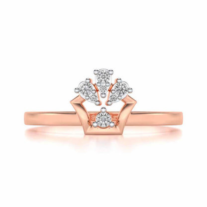 Isha Silver Ring - Rose Gold - Image 4