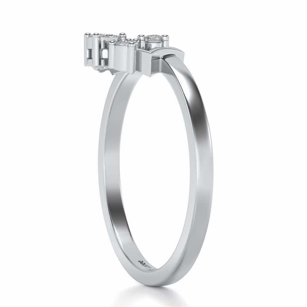 Isha Silver Ring - White Gold - Image 3