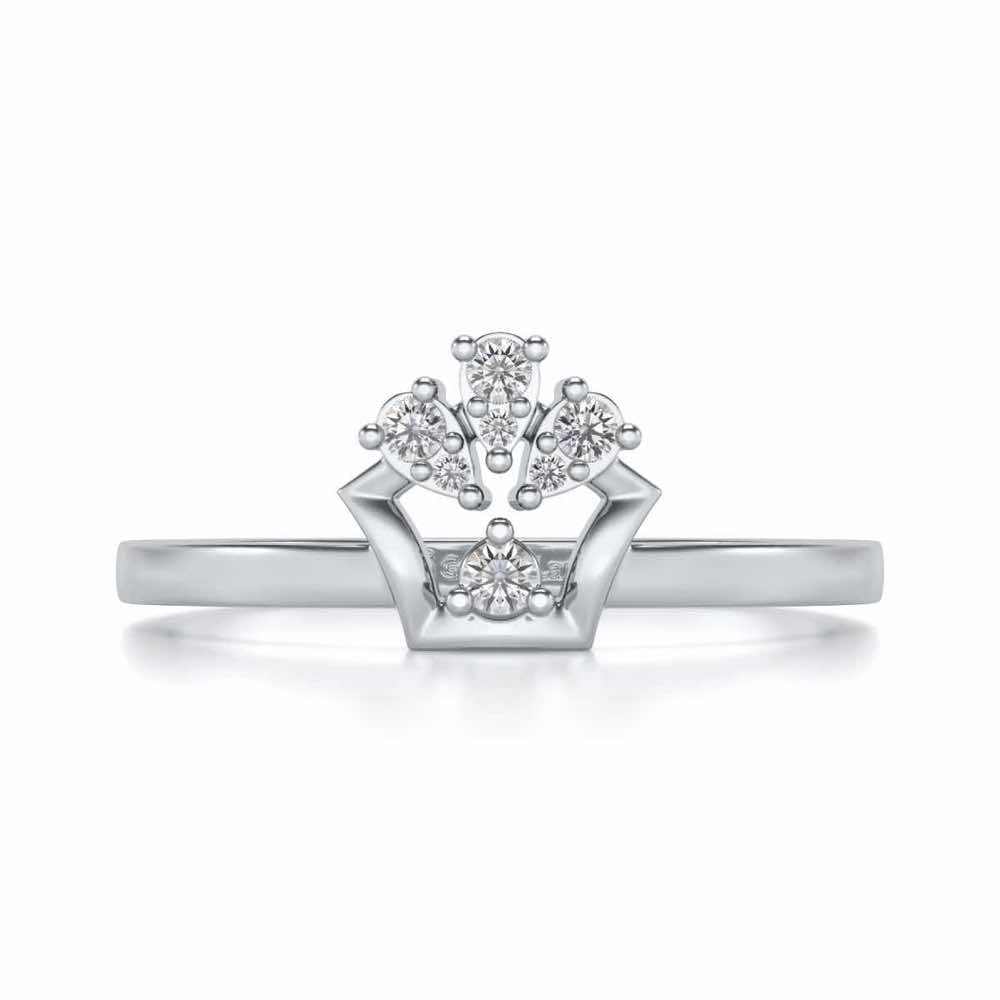 Isha Silver Ring - White Gold - Image 4