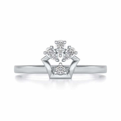 Isha Silver Ring - White Gold - Image 4