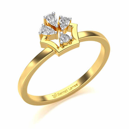 Isha Silver Ring - Yellow Gold - Image 1
