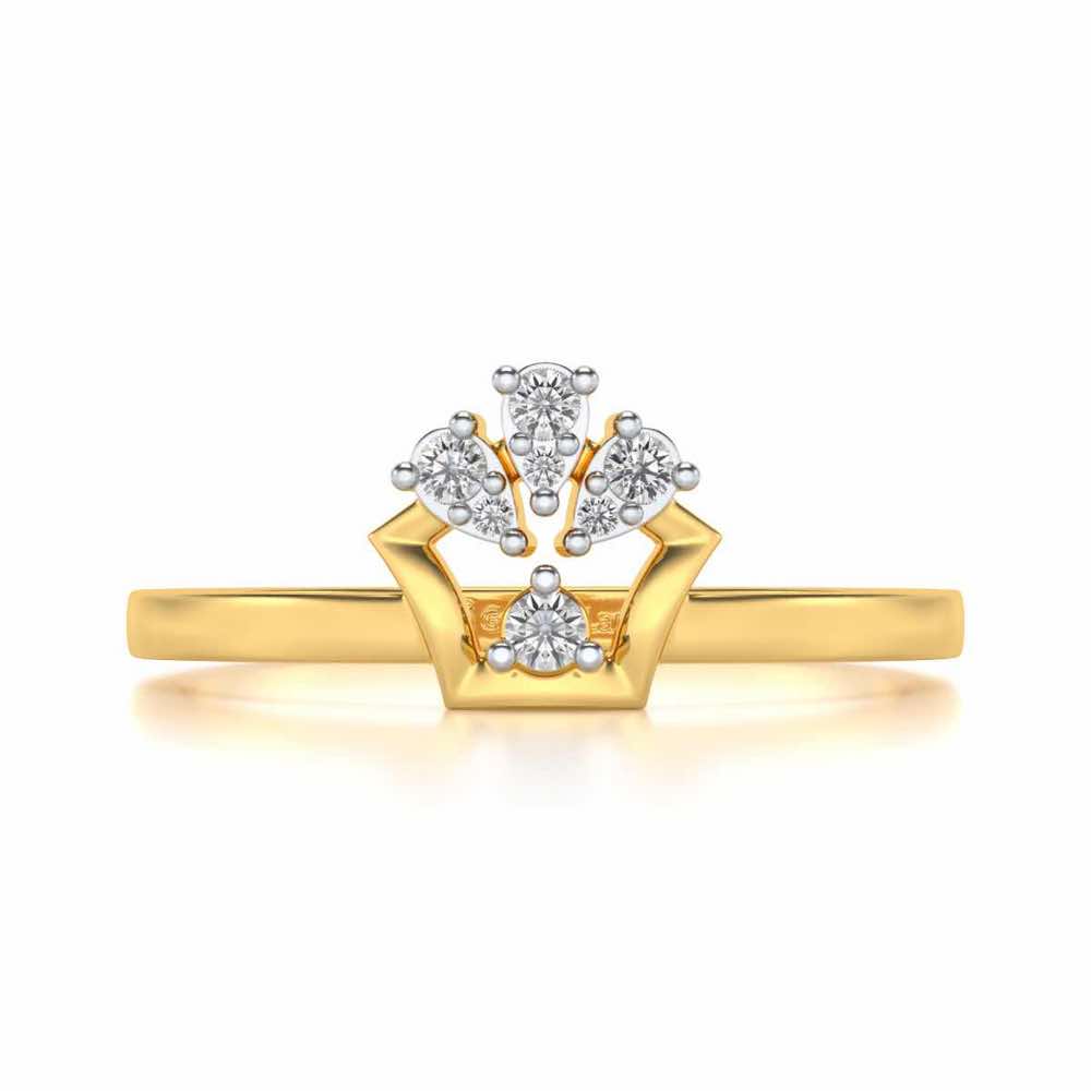 Isha Silver Ring - Yellow Gold - Image 4