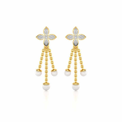 Ishani Silver Dangler Earrings - Yellow Gold - Image 1