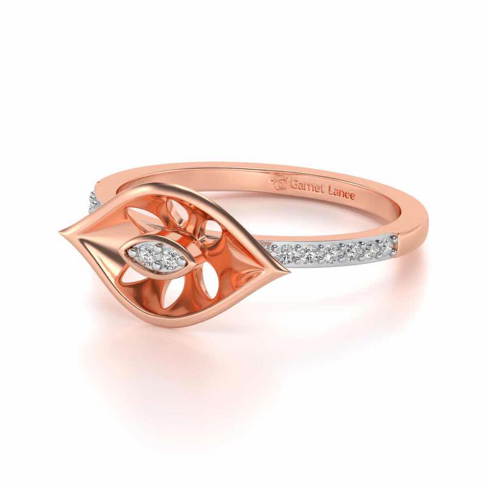 Ishani Silver Ring - Rose Gold - Image 2
