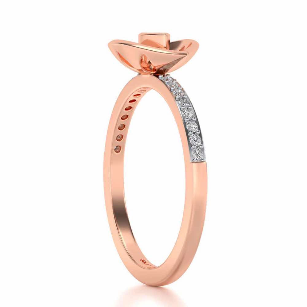 Ishani Silver Ring - Rose Gold - Image 3