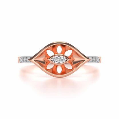 Ishani Silver Ring - Rose Gold - Image 4