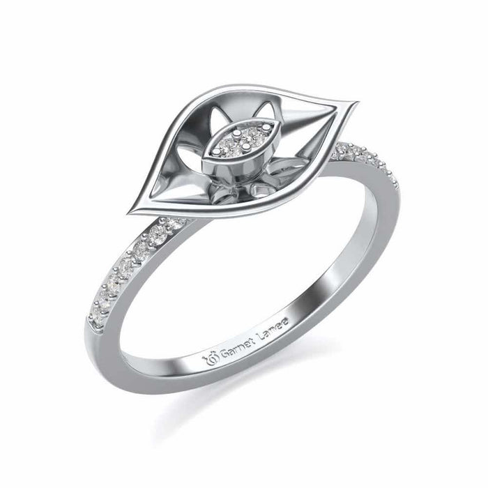 Ishani Silver Ring - White Gold - Image 1
