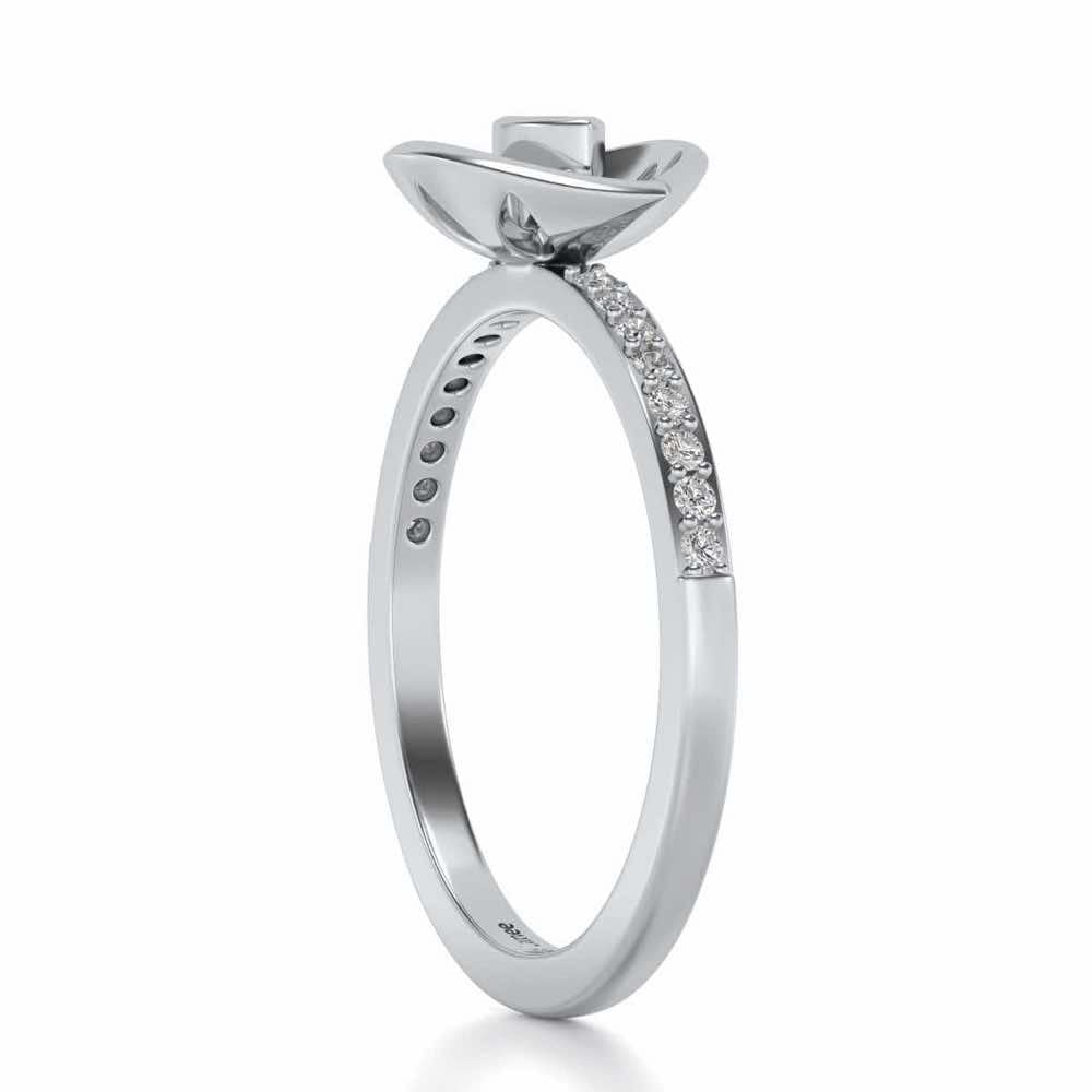 Ishani Silver Ring - White Gold - Image 3