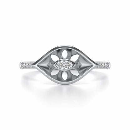 Ishani Silver Ring - White Gold - Image 4