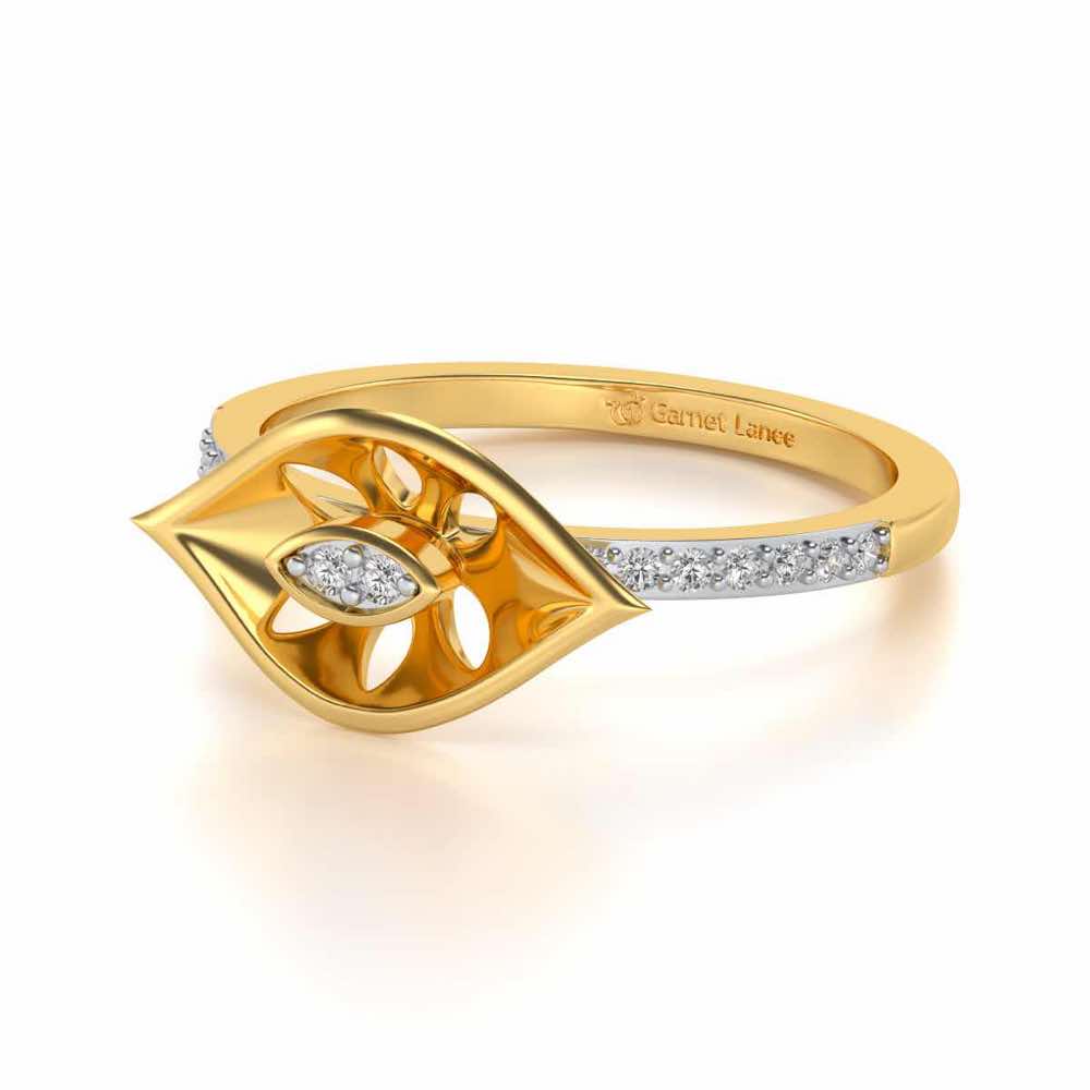 Ishani Silver Ring - Yellow Gold - Image 2