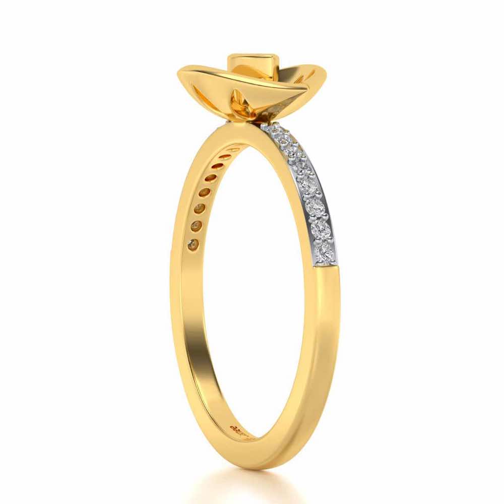 Ishani Silver Ring - Yellow Gold - Image 3