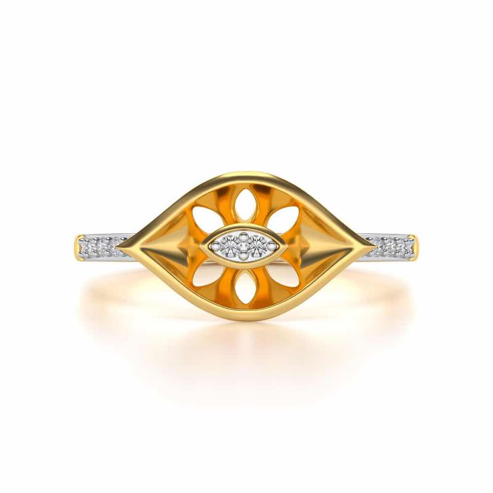 Ishani Silver Ring - Yellow Gold - Image 4
