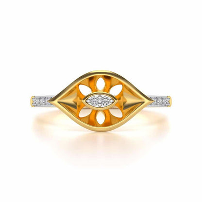 Ishani Silver Ring - Yellow Gold - Image 4