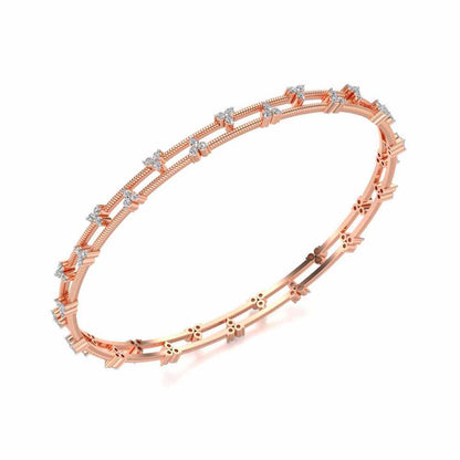 Itri Silver Bangles - Rose Gold - Image 1