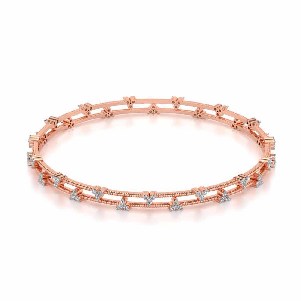 Itri Silver Bangles - Rose Gold - Image 2