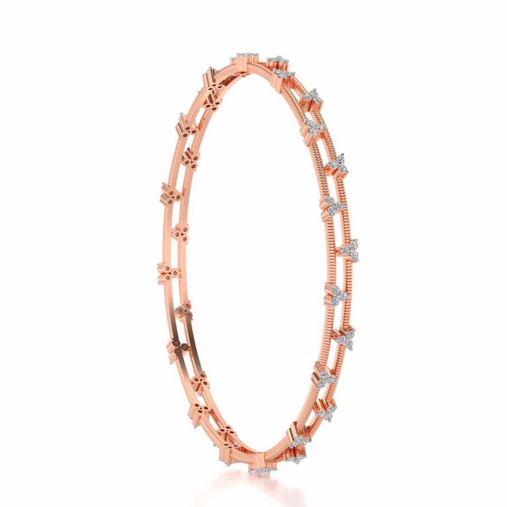 Itri Silver Bangles - Rose Gold - Image 3