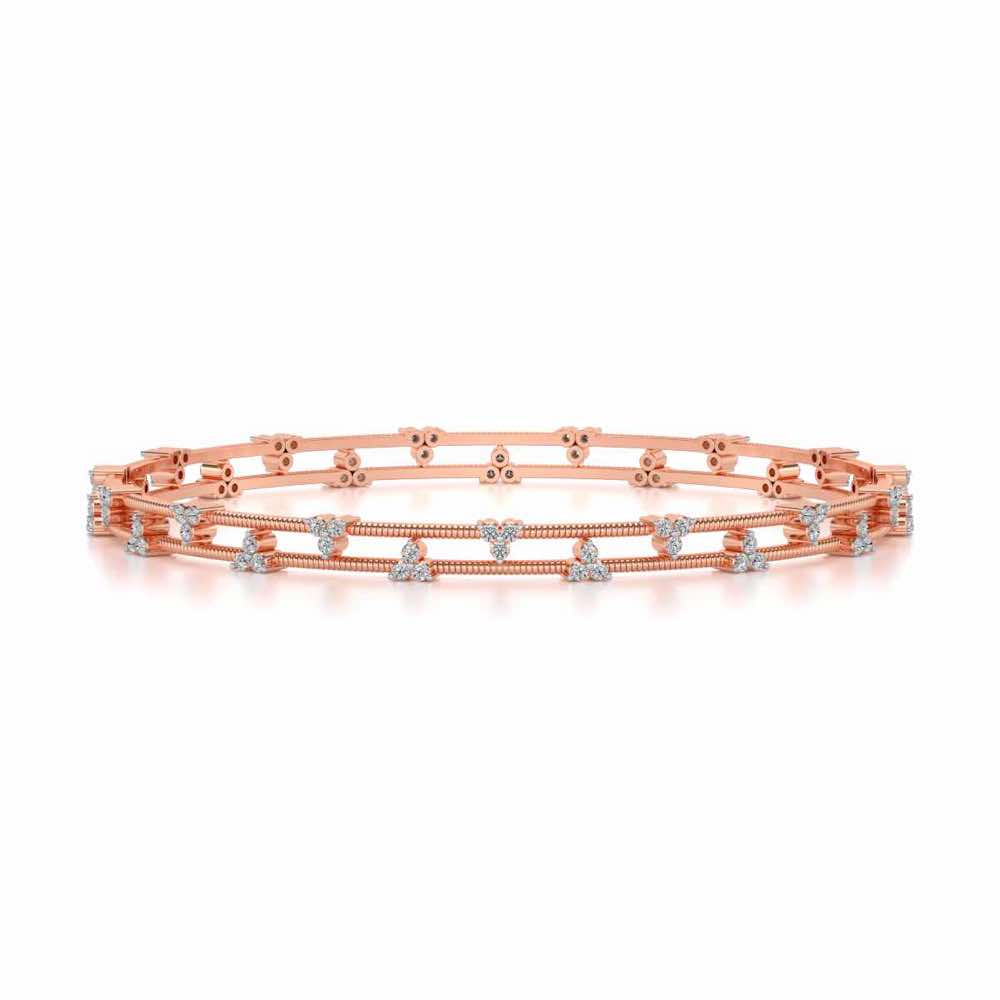 Itri Silver Bangles - Rose Gold - Image 4