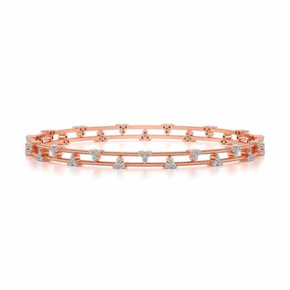 Itri Silver Bangles - Rose Gold - Image 4