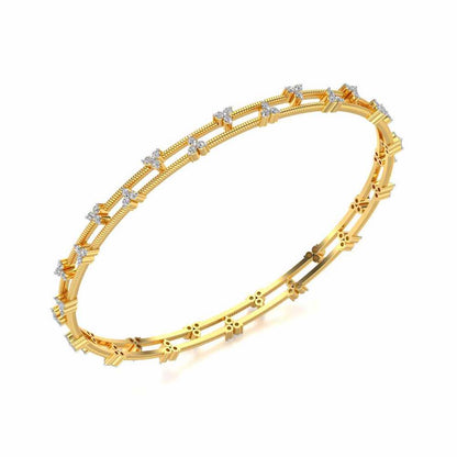 Itri Silver Bangles - Yellow Gold - Image 1