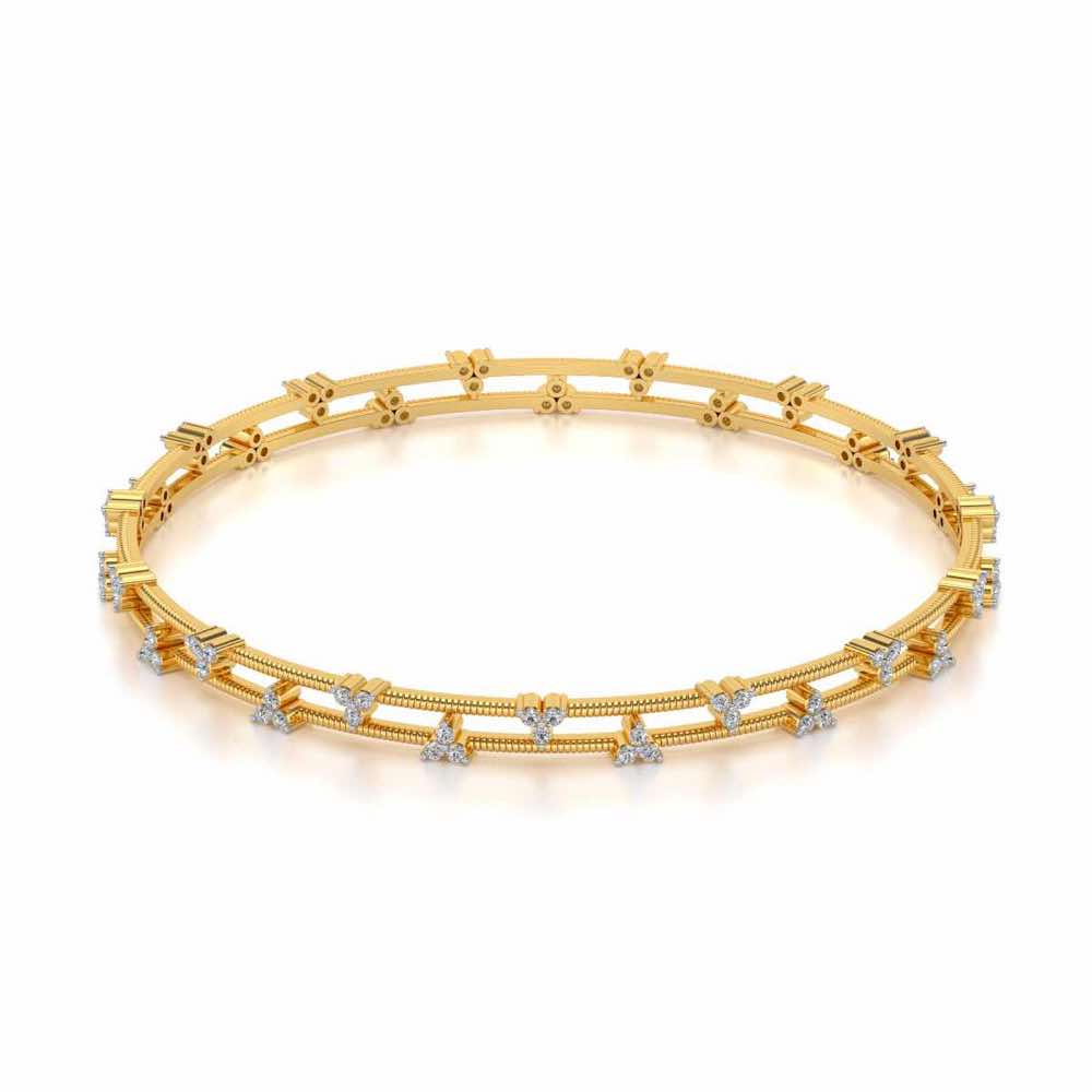 Itri Silver Bangles - Yellow Gold - Image 2