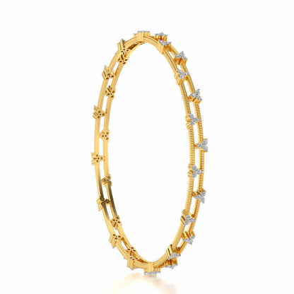 Itri Silver Bangles - Yellow Gold - Image 3