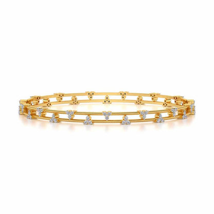 Itri Silver Bangles - Yellow Gold - Image 4