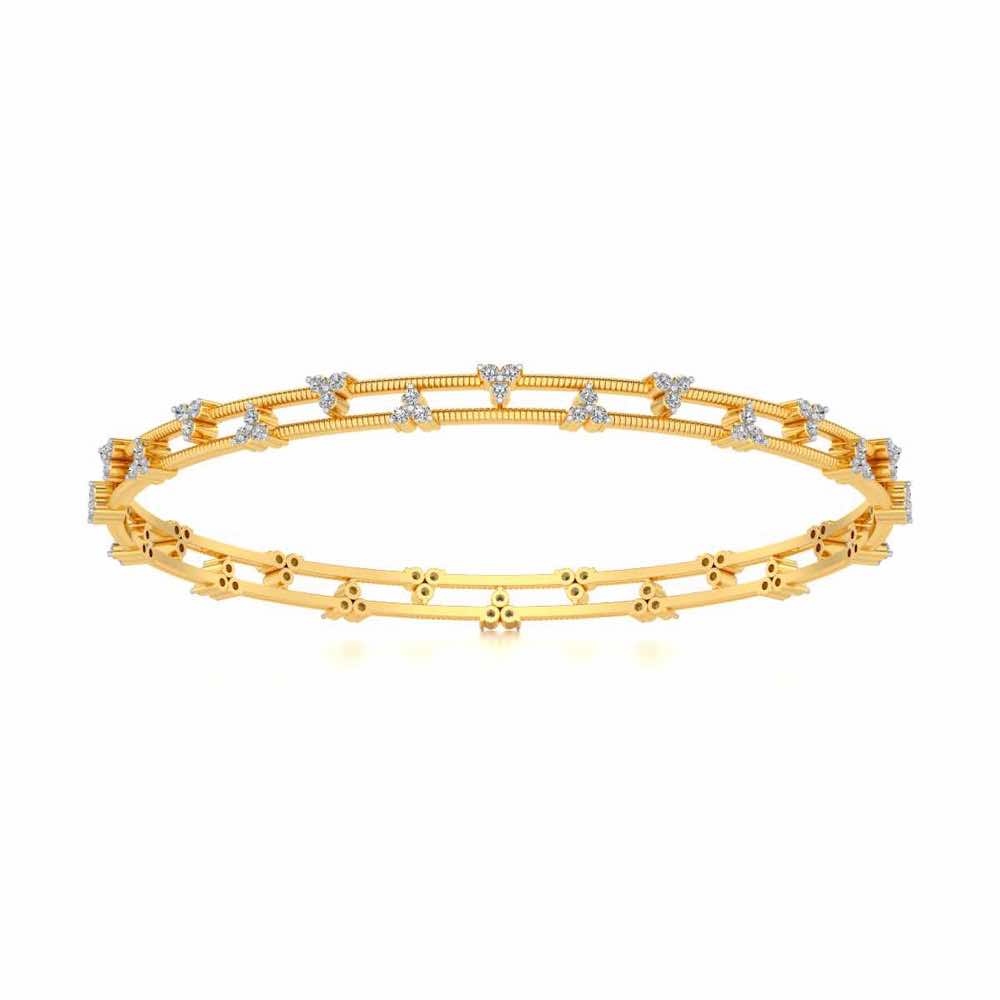 Itri Silver Bangles - Yellow Gold - Image 5