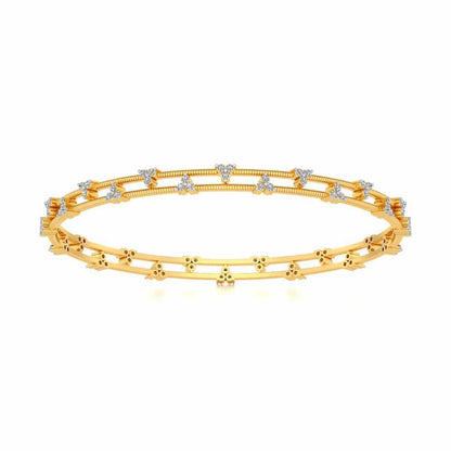 Itri Silver Bangles - Yellow Gold - Image 5